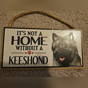 Keeshond Dog Wall Sign